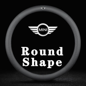 Minimalist Style Car PU Leather Steering Wheel Cover For MINI Countryman Cooper S Clubman JCW F55 F56 F57 F60 R50 R52 R57 R58 R60 Ultra-Thin Breathable Auto Decoration Accessorie