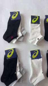 [3 Double Pack ] Mens and womens boat socks couples sports socks sweat-absorbing breathable thin short boat socks