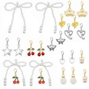 จี้กระเป๋าบูท จี้ดอกไม้รองเท้ามุก