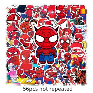 56PCS Marvel Cartoon Spider-Man Sticker Set Waterproof Removable Mobile Phone Luggage Laptop Water Bottle Suitcase Mug Sticker