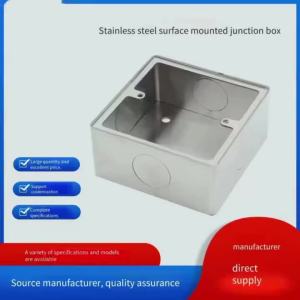 Stainless Steel 86 Surface Mounted Bottom Metal Wall Switch Socket Panel Base 304 Junction Wiring Custom Socket Panel Base