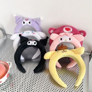 Sanrio Makeup Wash Face Hair Band My Melody Kuromi Cinnamoroll Plush Headband Fashion Cartoon Hair Accessories