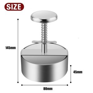 8cm Stainless Steel Patty Maker Round Hamburger Maker Mold Grill Press Cooking Tool Burger Press