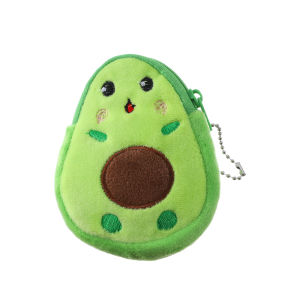 PRAYERF Fashion Mini Children Cartoon Money Pouch Kids Wallet Key Case Bags Avocado Plush Purse Small Coin bag