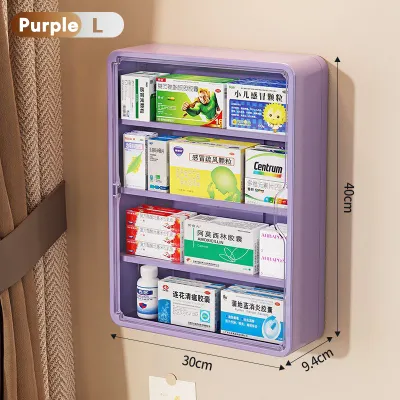 Vision Wall mounted cabinet Medicine Cabinet Wall Mount Multi-layer Medicine Storage Cabinet Clear Large Capacity Storage Rack Home Storage Organization