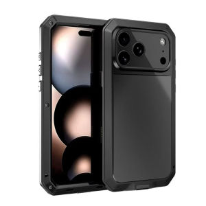 Cho iPhone 17 16 15 14 13 12 11 Pro XS Max 8 7 360 bảo vệ toàn thân Nhôm vỏ kim loại Heavy Armor Bìa miếng bảo vệ màn hình