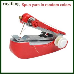 ruyifang จักรเย็บผ้าขนาดเล็ก1เซ็ตเครื่องเย็บแบบเร็วประหยัดแรงใช้ผ้าเครื่องมือเย็บแบบใช้มือขนาดเล็กพกพาได้