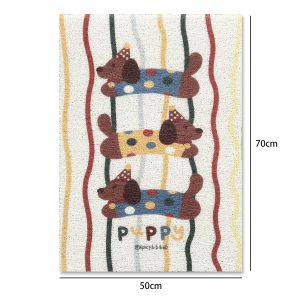 พรมปูพื้น พรมห้องน้ำPVC ลายน่ารักดูดซับน้ำได้ดี กันลื่น ผ้ากํามะหยี่ปะการัง สําหรับห้องน้ำ 50X70CM