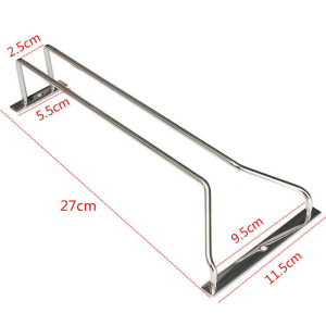 27cm  Stainless Steel Kitchen Home Supplies Wine Glass Rack Hanging Chrome Stemware Holder Under Cabinet