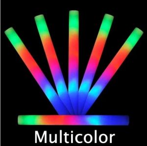 LED Glow Sticks Bulk Colorful RGB Glow Foam Stick for Christmas Birthday Wedding Glow in The Dark Party Supplies