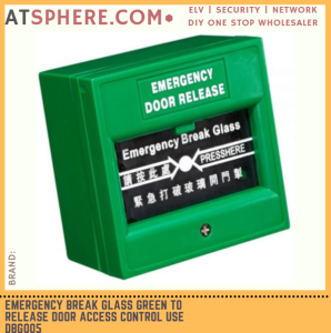 Emergency Break Glass Green Color to Release Door Access Control Terminal When Fire DBG005