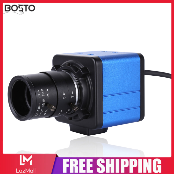 【100% Genuine】BOSTO 1080P HD Camera Computer Camera Webcam Megapixels 5X  Optical Zoom 155 Degree Wide Viewing Manual Focus Auto Exposure