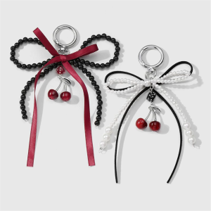 Sophisticated Pearls Bowknot Handbag Ornament Sturdy and Purse Enhancement Decoration for Fashion Lovers Daily Use