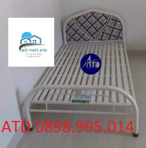 Giường sắt giá rẻ ngang 80cm 1m 1m2 1m4 1m6 1m8 dài 2m cho gia đình rộng rãi nằm