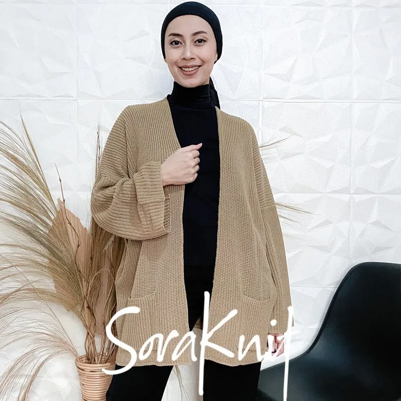 Cardigan Rajut Wanita Dewasa Terbaru kekinian Korean Style Jumbo