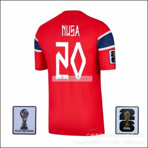 (Embroidered jersey with logo) 2026 Norway home player edition jersey number 9 Haaland number 10 Ødegaard USA Canada Mexico World Cup football jersey