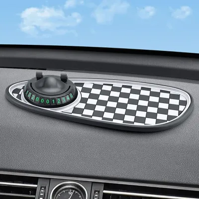 Car Dashboard Anti-Slip Mat – Sticky Pad Phone Holder Parking Number Plate & Organizer