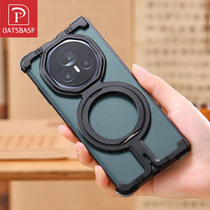 OATSBASF Metal Folding Screen Phone Case Built-in Kickstand For Honor Magic V2/Honor Magic V3/Magic 6