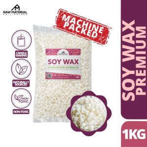 RMPH 1kg Organic Soy Wax - Premium Quality Machine-Packed Supplies for Natural Candle Making