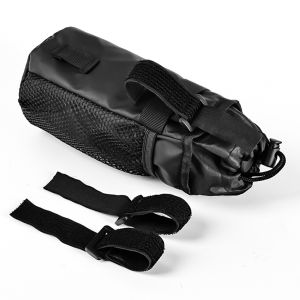 Bike Bottle Holder with Drawstring Closure and Mesh Pocket for Cycling E-Scooter and Motorcycle Accessories