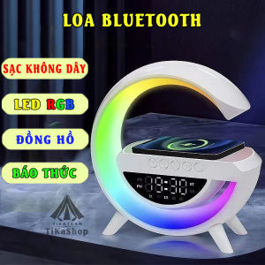 Loa Bluetooth LED RGB chữ G kiêm sạc không dây 15w âm thanh hay có thể trang trí hoặc làm quà tặng