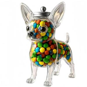 Animal Design Airtight glass candys Jar For Kitchen Storage Dog Biscuits Coffee Beans Pet Lover Home Decoration