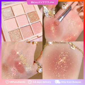 Korean 9 Colors Eyeshadow Palette Waterproof Matte/Glitter Eye Shadow Palette Soft Lasting Eye Glitter Eyeshadow Fairy Eye makeup