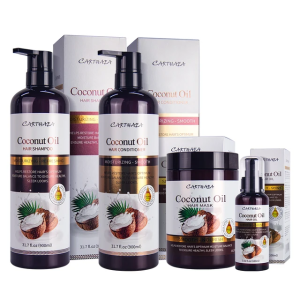 Carthaea Coconut Oil Hair Care Paket 4 Pcs Set Perawatan Rambut Kering Rusak Bercabang Rontok