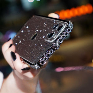 FCfor iPhone 15 14 13 1211 Pro Max 6 6s Plus 7 8 X XR Xs Max Case Glitter Sticker Casing Bling Diamond Rhinestone Crystal Metal Bumper Frame Phone Cases