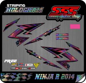 Stiker Striping Hologram Standar Kawasaki Ninja R 2014