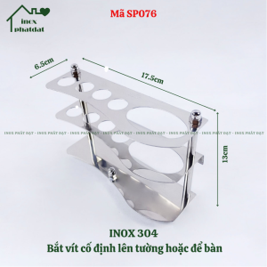 Kệ để bàn chải đánh răng Inox 304 PHÁT ĐẠT kệ ly súc miệng giá cắm bàn chải đánh răng (SP075.076.079.125)