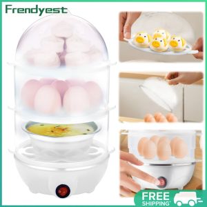 COD [Free Shipping] Electric Egg Boiler with 3-Tier Design and Rapid Heating for Quick Breakfast Preparation