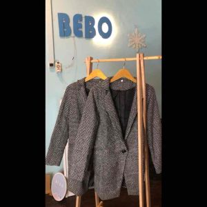 Blazer Wanita Korea Import Bahan Wol Hangat untuk Spring dan Autumn