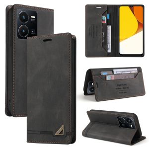 For Vivo Y33T Y33S Y21S Y21E Y21T Y21 Y35 Y22 Y22S Phone Case Business Leather Wallet Card Slots Flip Cover Casing
