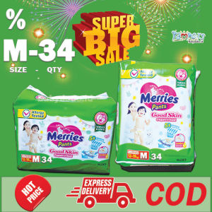 Merries Popok Bayi M-34 Cegah Iritasi