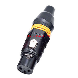 Soket Canon XLR Female ZETAPRO ZT800F-BG ORIGINAL / Jek Cewek Perempuan Conector Audio  XLR Zetapro ZT800F BG