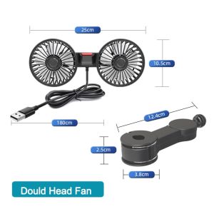 SG Car Back Rear Seat Headrest USB Fan Air Cooling Fan 3 Speed Wind For Car Van Truck Kipas Kereta Home