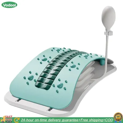 【24 hours Flash Delivery】Back Stretcher with Massage Points Adjustable Lumbar Spine Lounger for Men Women Lower Back