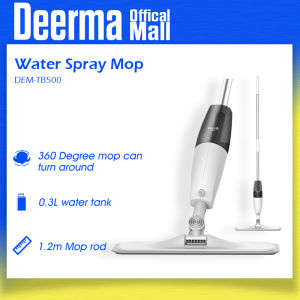 Deerma Water Spraying Sweeper TB500 Floor Cleaner Carbon Fiber Dust Mop 360 Rotating Rod 350ml Tank