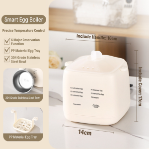 Egg Boiler Electric 4 Eggs Cooker Capacity Automatic Quickly Cooked Timer-enabled Egg Steamer