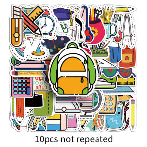 100PCS Cartoon Student Learning Stationery Waterproof Sticker Books Notebooks Scrapbook Stationery Children Sticker