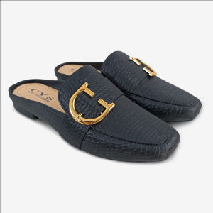 Sepatu Sandal Wanita Low Heel Kulit PVC Woman Formal Kasual Polos Slip On Cewek Simpel COD SPT-30