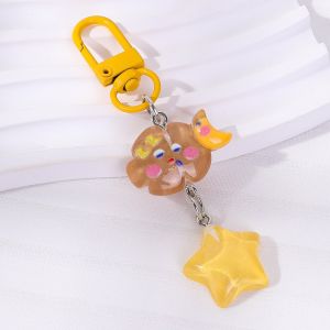 Cloud Luminous Ice Transparent Star Fine Flash Keychain Dopamine ins Cartoon Girl Heart Student Schoolbag