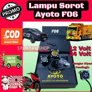 Lampu Sorot Motor Mobil Truk Bis Bus Ayoto F06 12 Volt 24 Volt Lampu Tembak 2 Warna Putih Kuning