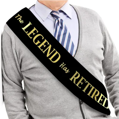 The Legend Has Retired Sash Shoulder Strap For Retirement Party & Decoration Retirement Party Retirement Sash Majlis Persaraan selempang Parti Persaraan