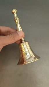 Bel Lonceng Kuningan Klinting Es Tangkai Motif Bintang Polished Brass 1 Pcs