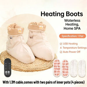 [SG In Stock]Electric Heating Boots for Foot Pain Relief Adjustable Herbal Moxibustion Therapy Shoes for Ankle Leg Joint