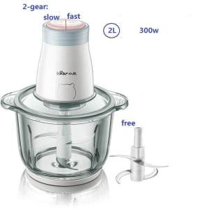 Bear QSJ-B02Q1 2L Glass Food Processor Electric Multipurpose Food Chopper Blender and Mincer