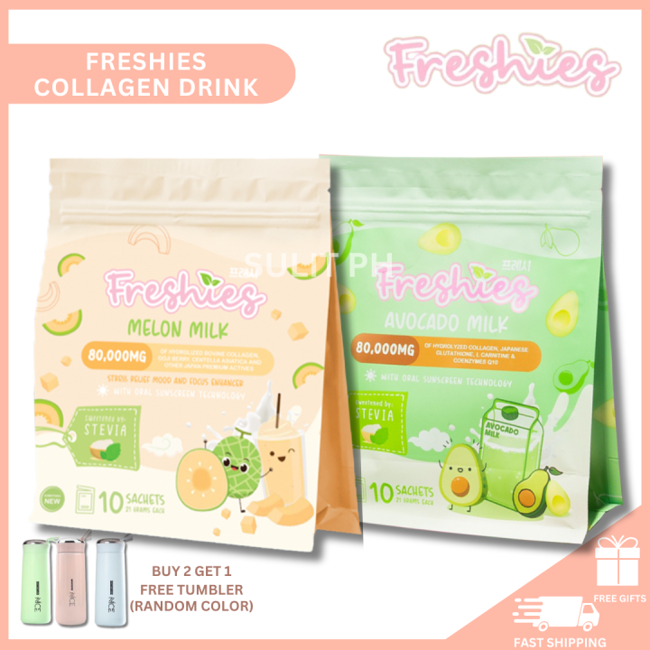 Freshies by Juju Glow Melon Milk Collagen and Avocado Milk Drink With Oral  Sunscreen Technology (Hydrolyzed Collagen, L-Carnitine, Japan Glutathione,  Coenzyme Q10) | Lazada PH