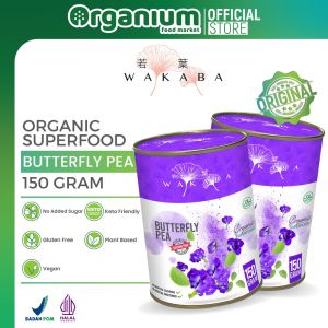 WAKABA Superfood Butterfly Pea  Suplemen bubuk antioksidan kolagen dan antosianin - 150g